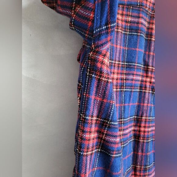 1950s Great Western All Wool Plaid Button Up Long Sleeve Shirt Size 14.5 FLAWS - Picture 7 of 14